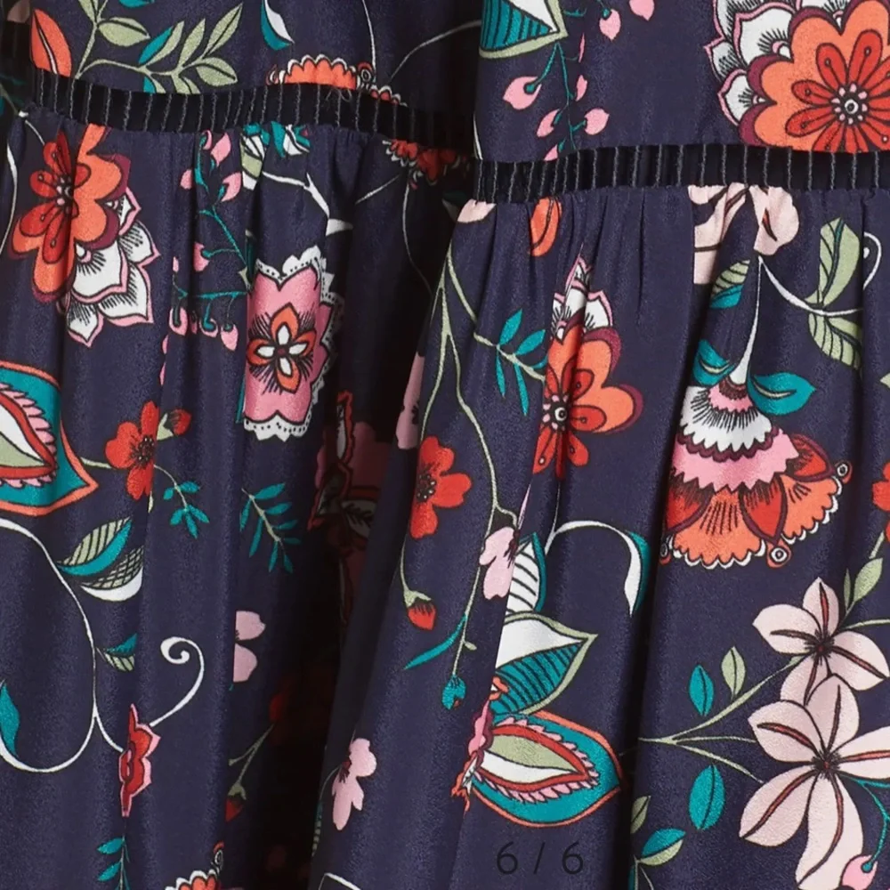 Eliza J Flutter Sleeve Tiered Fit & Flare Dress